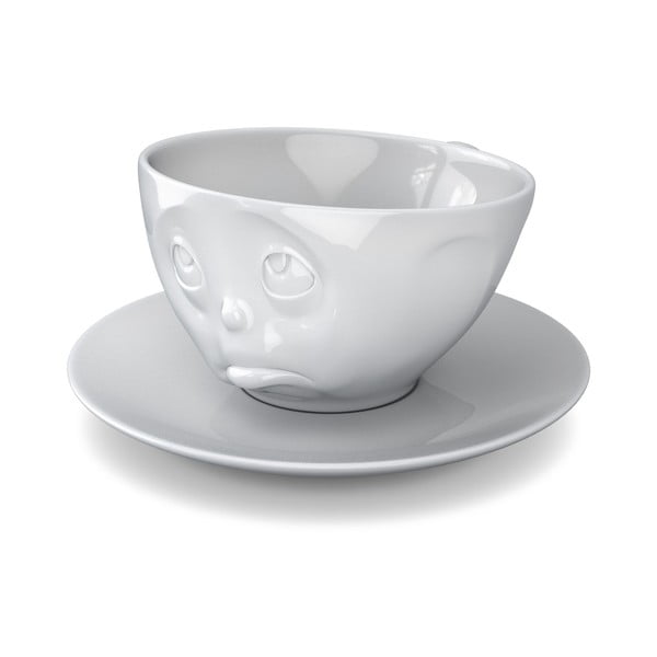 Бяла порцеланова чаша за кафе Oh please, обем 200 ml - 58products-image-3