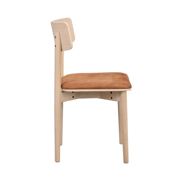 Кафяв коняк/естествени трапезни столове в комплект от 2 бр. от имитация на кожа Wolcott – Rowico-image-4