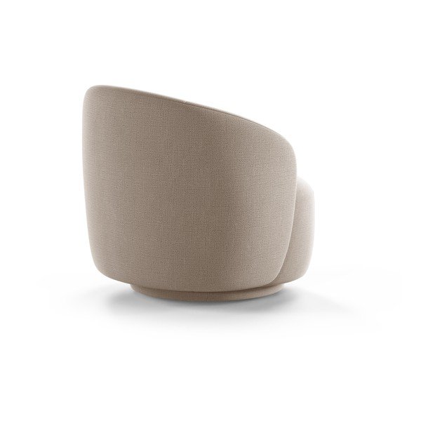 Светлокафяво въртящо се шенилово кресло Letizia – Micadoni -image-2