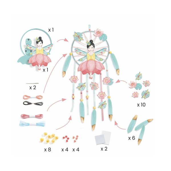 Направи си сам ловец на сънища Момиче в лотос - Djeco-image-1