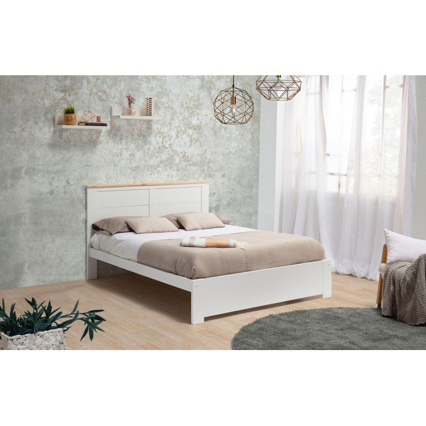 Бяло двойно легло 140x190 cm Akira - Marckeric-image-1