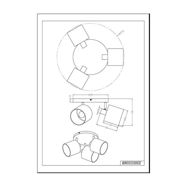 Бяло осветително тяло за таван Tommy – Reality-image-2