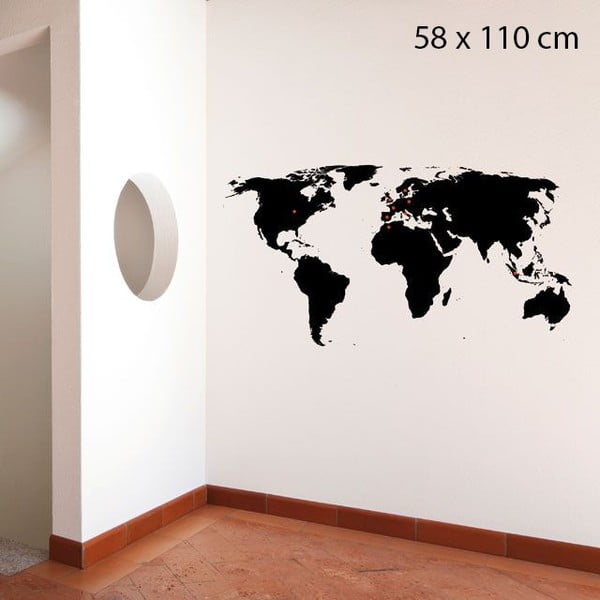 Samolepka World 58x110 cm