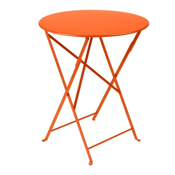 Oranžový skládací kovový stůl Fermob Bistro