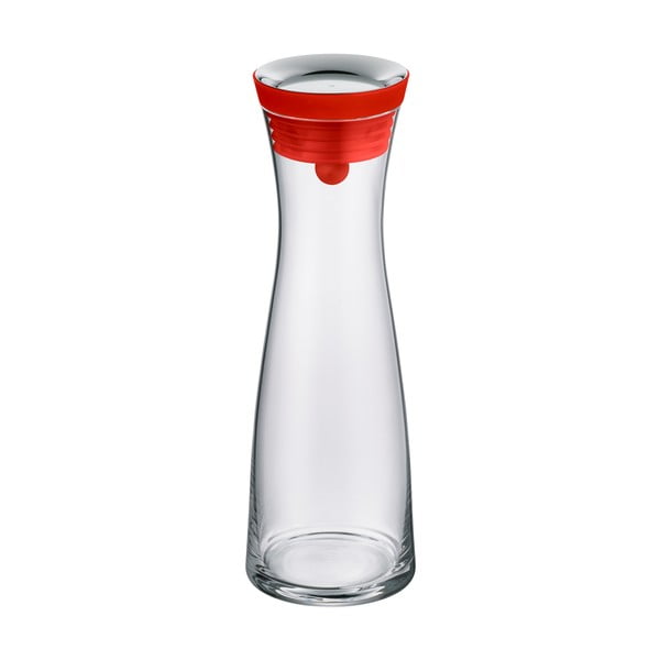 Стъклен буркан за вода с червен капак, 1 л - WMF