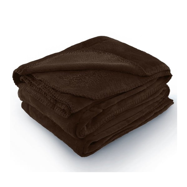 Кафяво одеяло от микрофибър Tyler, 150 x 200 cm - AmeliaHome