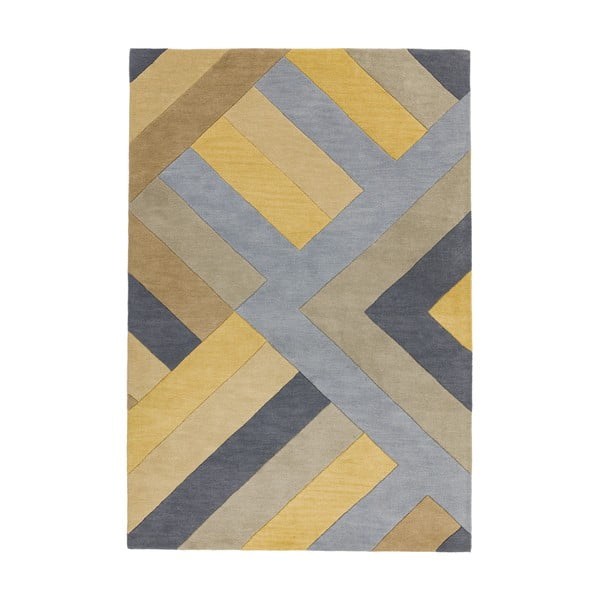 Сив и жълт килим Big Zig, 200 x 290 cm Reef - Asiatic Carpets