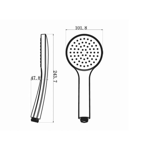 Матово черна пластмасова душ глава ø 10 cm – Sapho-image-1
