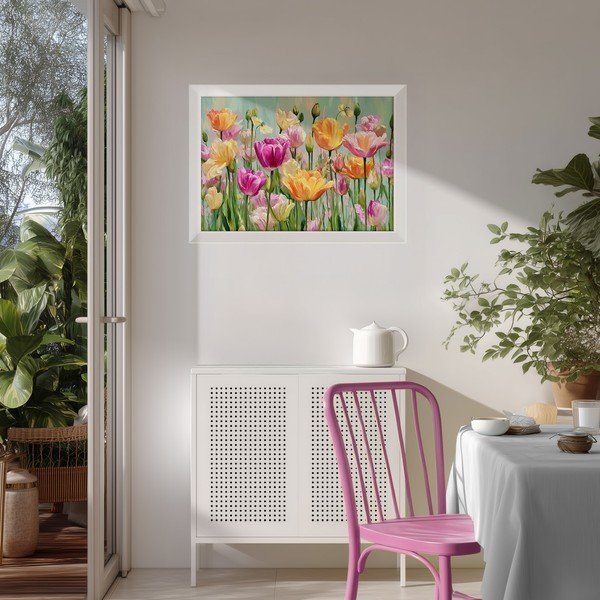 Печатна картина с включена рамка 75x56 cm Spring Tulip – Styler-image-1