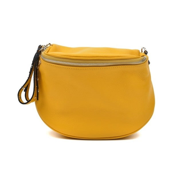 Жълта кожена чанта Marhullo - Anna Luchini