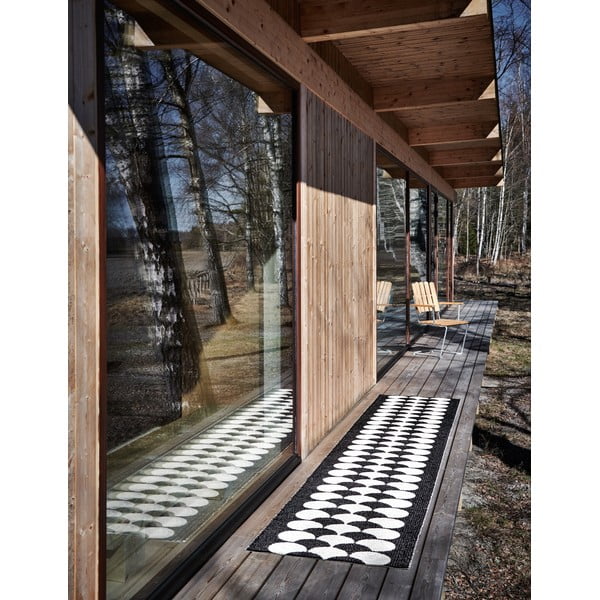 Черна и кремава пътека за открито и закрито 70x150 cm Poppy Black Vanilla – Pappelina-image-4