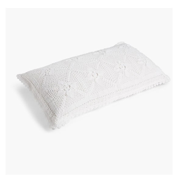 Bílý povlak na polštář Yasol, 30 x 60 cm