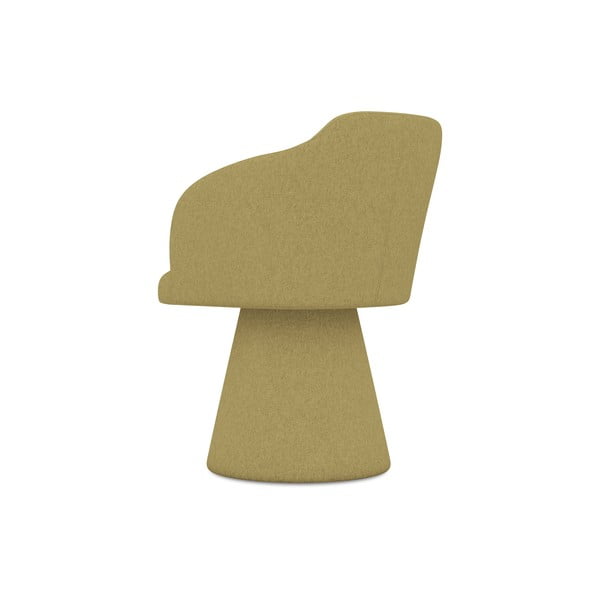 Тапициран трапезен стол в цвят горчица Kanoa – Makamii-image-3