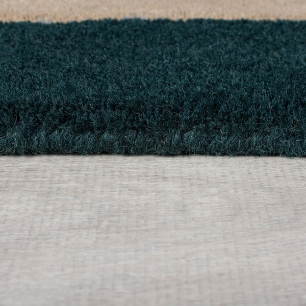 Тъмнозелен ръчно изработен вълнен килим 120x180 cm Labyrinth Shaped – Flair Rugs-image-4