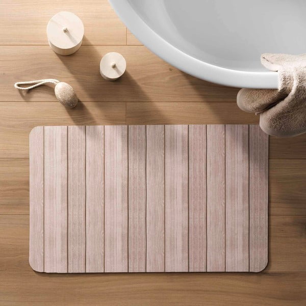 Кафяв гумен килим за баня 50x80 cm Calista – douceur d'intérieur-image-1