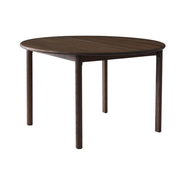 Кафява кръгла сгъваема трапезна маса от масивен дъб ø 120 cm Noor – Hammel Furniture