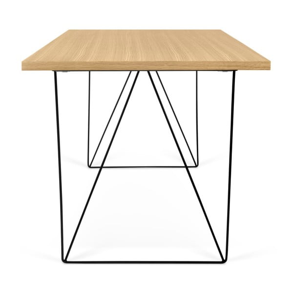 Работно бюро в декор от дъбово дърво с черни крака , 140 x 75 cm Flow - TemaHome-image-3