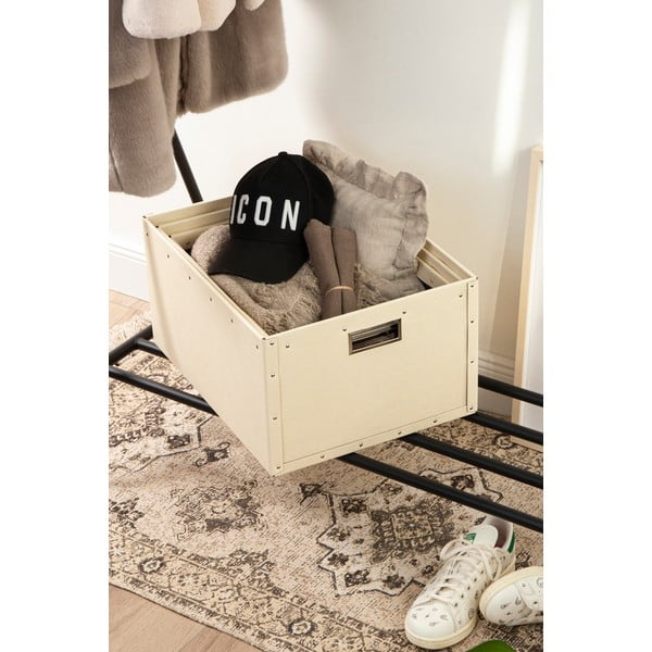 Бежови картонени кутии за съхранение в комплект от 3 броя Ture - Bigso Box of Sweden-image-1