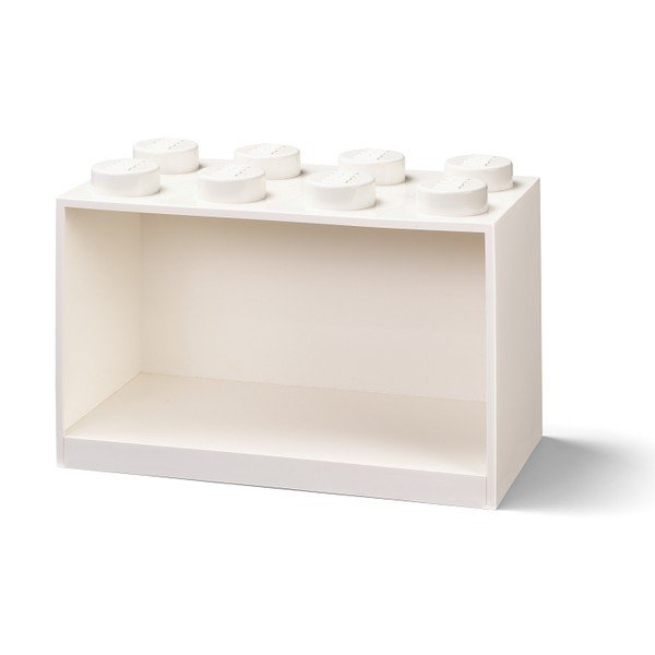 Детски бял стенен рафт Brick 8 - LEGO®-image-1