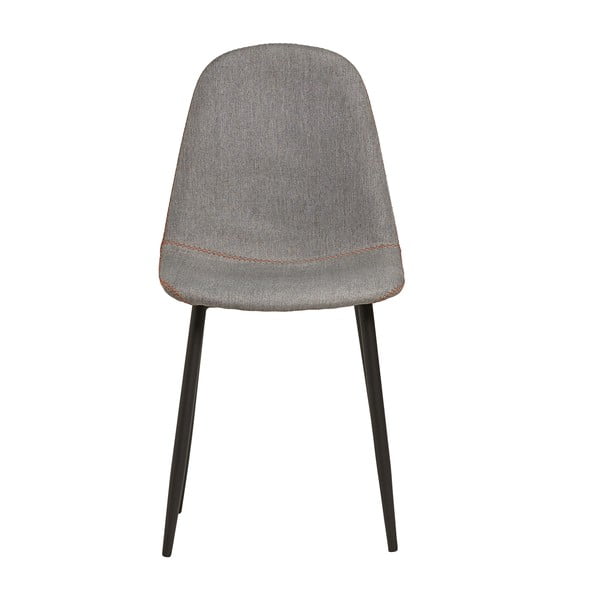 Комплект от 4 сиви трапезни стола със зелени шевове Tempo - Marckeric