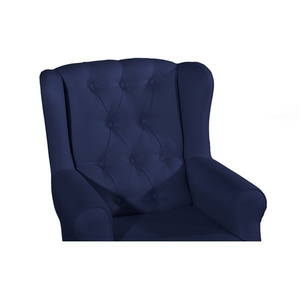 Tmavě modré křeslo ušák Max Winzer Lex-image-4