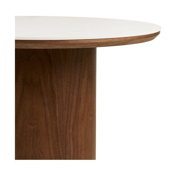 Кръгла масичка за кафе с керамичен плот в тъмно естествен цвят ø 60 cm Noli – House Nordic-image-4