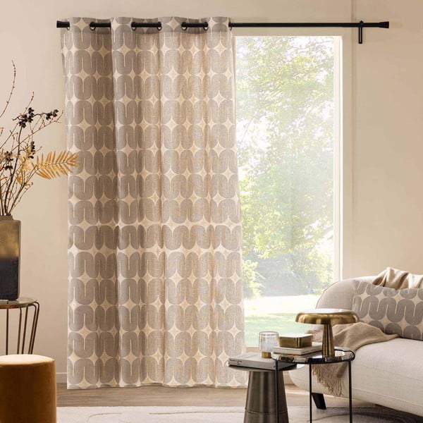 Черно/бежово перде 140x240 cm Ondine – douceur d'intérieur-image-1