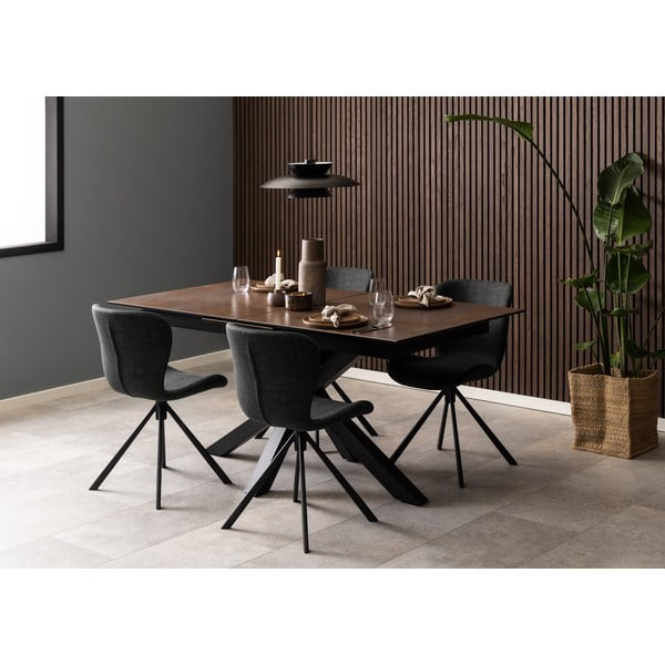 Тъмносиви трапезни столове в комплект от 2 броя Batilda - Actona-image-2