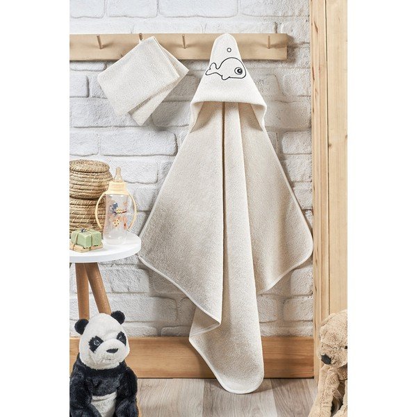 Бежова бебешка кърпа от бамбук и памук Mila - Mila Home-image-1