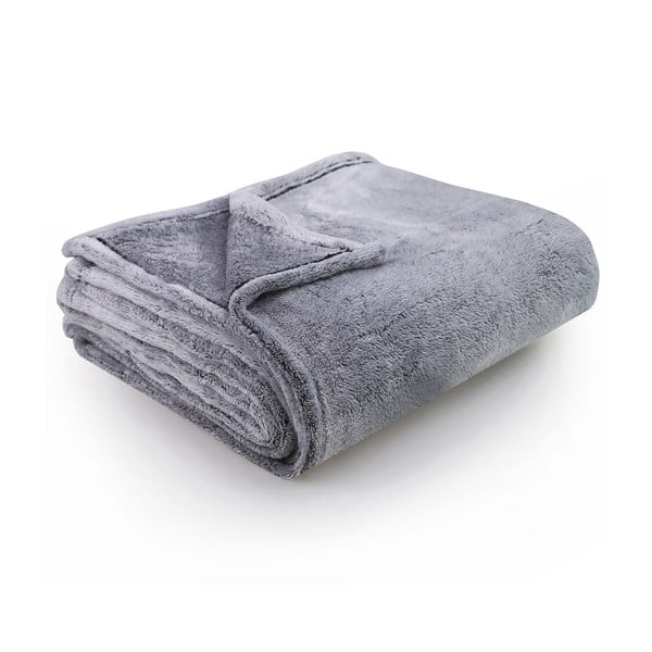 Fluff Одеяло от микрофибър в сив цвят, 220 x 240 cm - DecoKing