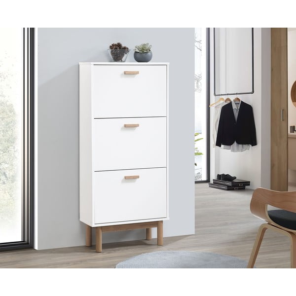 Бяла накланяща се стойка за обувки Melanie – Støraa-image-1