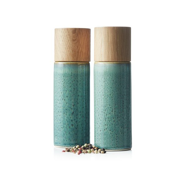 Зелен керамичен комплект от мелнички за сол и пипер 2 бр. Gastro Green – Bitz-image-3