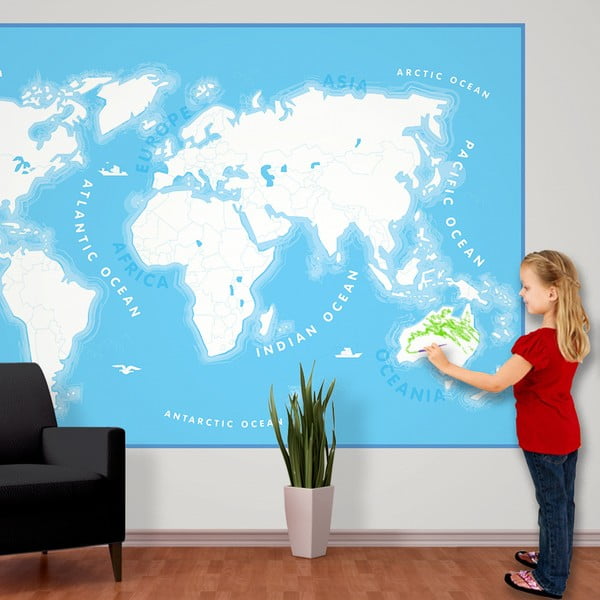 Velkoformátová tapeta Kids Map, 158 x 232 cm