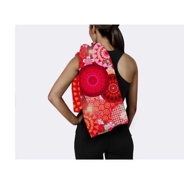 Червена бързосъхнеща плажна кърпа 50x100 cm - HIP-image-2