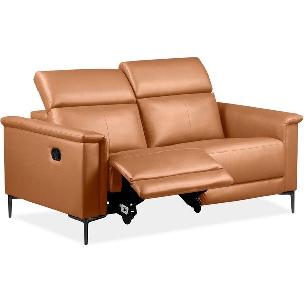 Кафяв диван от изкуствена кожа 160 cm Lund – Støraa-image-1