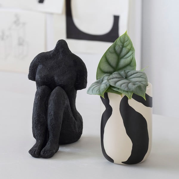 Черно-бяла керамична чаша за четки за зъби Icon - Mette Ditmer Denmark-image-4