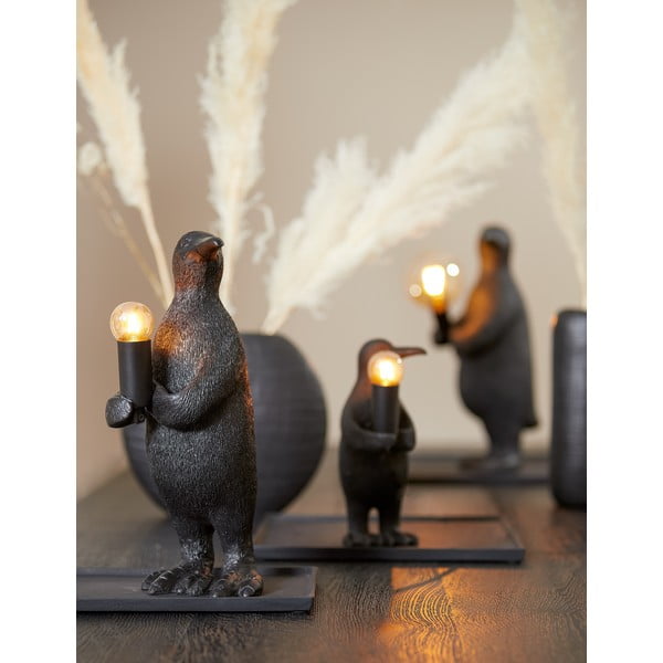 Матово-черна настолна лампа (височина 24 cm) Penguin – Light & Living-image-2