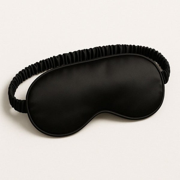 Черна копринена маска за сън Mulberry Silk – Mila Home Luxury