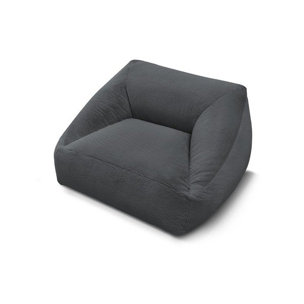 Тъмносив пуф от изкуствен косъм Lilibet – Bobochic Paris-image-4