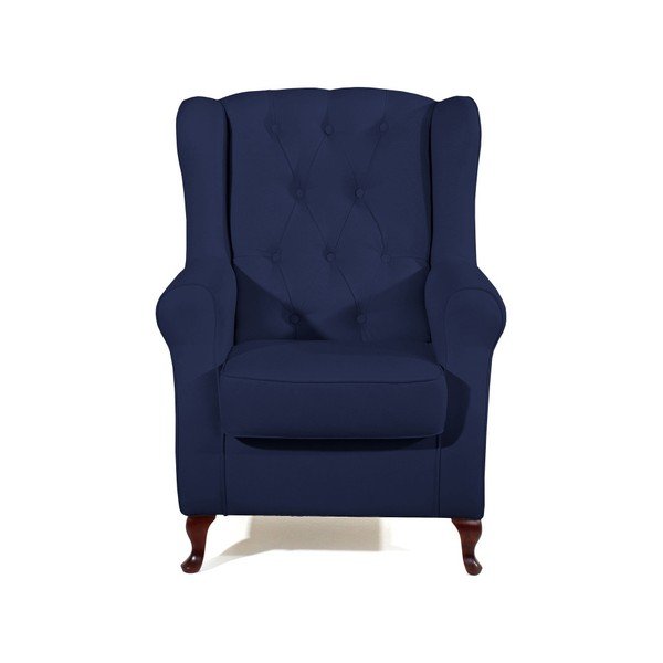 Tmavě modré křeslo ušák Max Winzer Lex-image-1