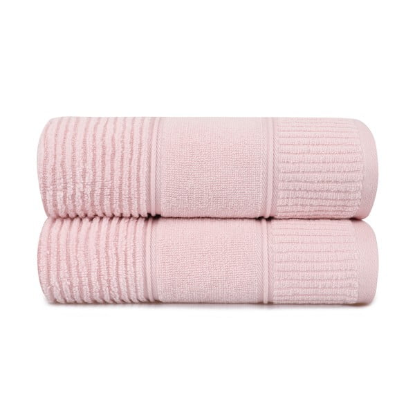 Комплект от 2 розови памучни кърпи , 50 x 90 cm Daniela - Foutastic