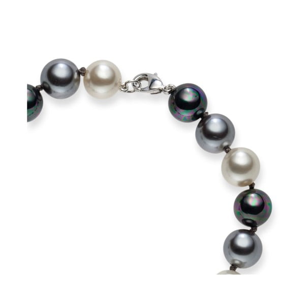 Perlový náhrdelník Nova Pearls Copenhagen Brigitte Dark, délka 45 cm-image-2