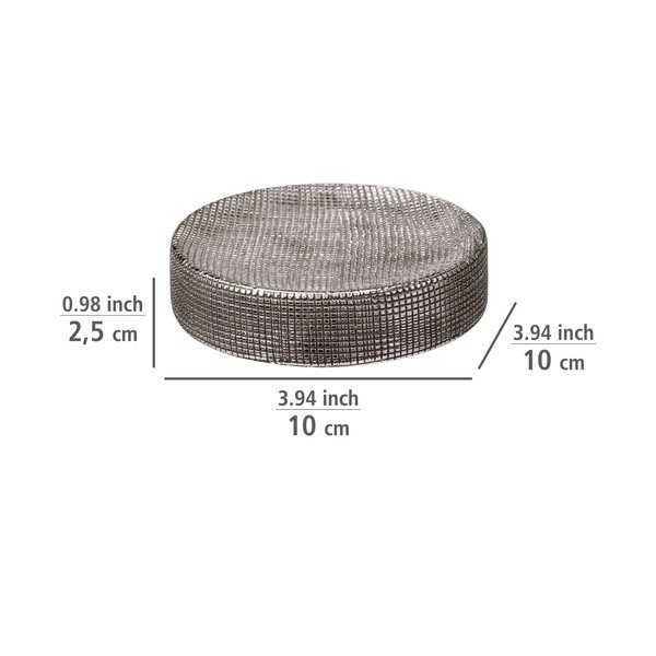 Керамична сапунерка в сребрист цвят Rivara – Wenko-image-4