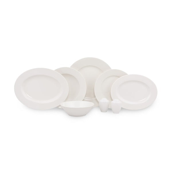 Комплект прибори за хранене от бял порцелан Classic от 53 части - Kütahya Porselen