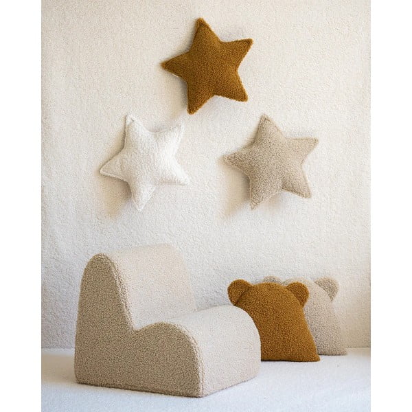 Кафява детска възглавница за диван от букле Bear – Wigiwama-image-4