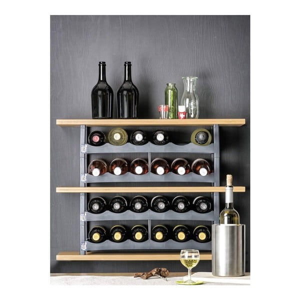 Сива пластмасова стойка за вино Vario - Rotho-image-2