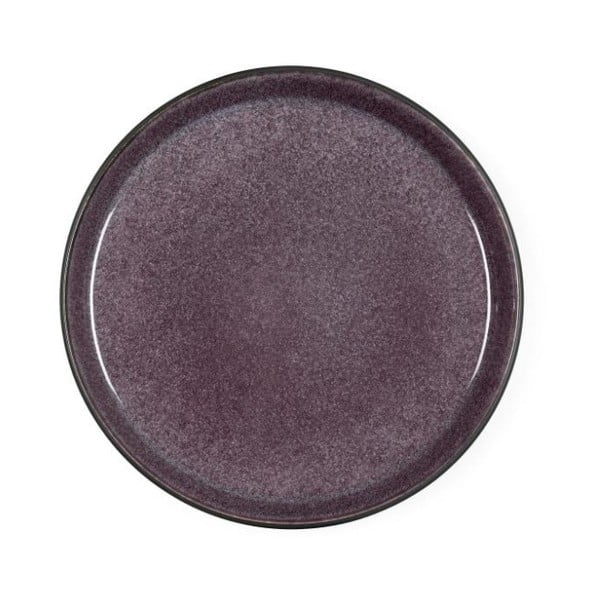 Десертна чиния от сливово-лилав фаянс, диаметър 21 cm Mensa - Bitz