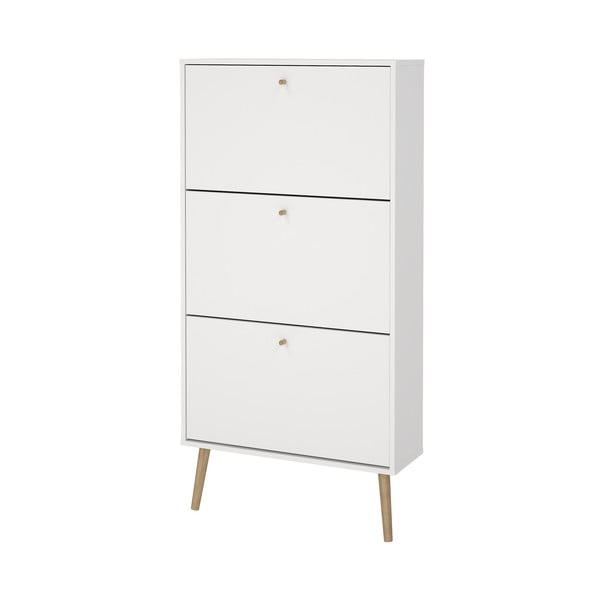 Бял шкаф за обувки с панти Bodo - Tvilum-image-3