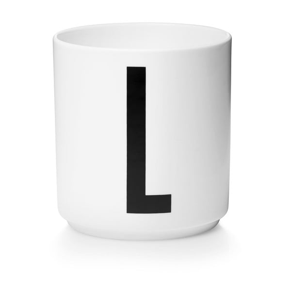 Бяла порцеланова чаша Personal L A-Z - Design Letters