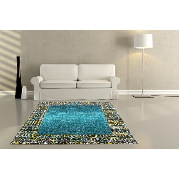 Koberec Aztec, turquoise, 80x150 cm-image-1